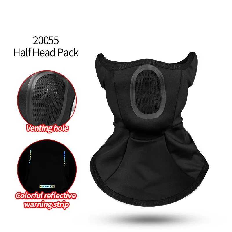 20055 CoolChange Bicycle Winter Outdoor Sports Wind Cycling Face Mask Elastic Neck Warm Snowboard Bike Face Half Mask Scarf Men Women - Цвет: 20055
