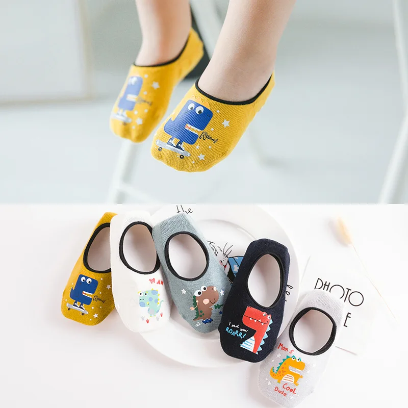 

CHILDREN'S Socks CHILDREN'S Cartoon Low-Cut No-show Socks Girls Floor Socks Men's Anti-slip Pure Cotton Short Socks 1-3-7-10