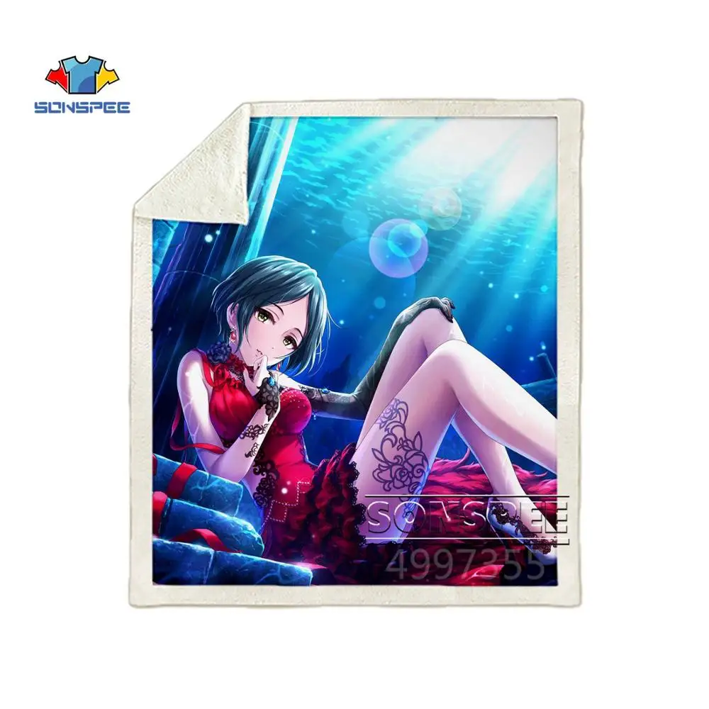 SONSPEE Idol Master Золушка Девушка Дети взрослый 3d принт одеяло Теплый диван Стёганое одеяло покрывало путешествия постельные принадлежности магазин при фабрике K108 - Color: 13