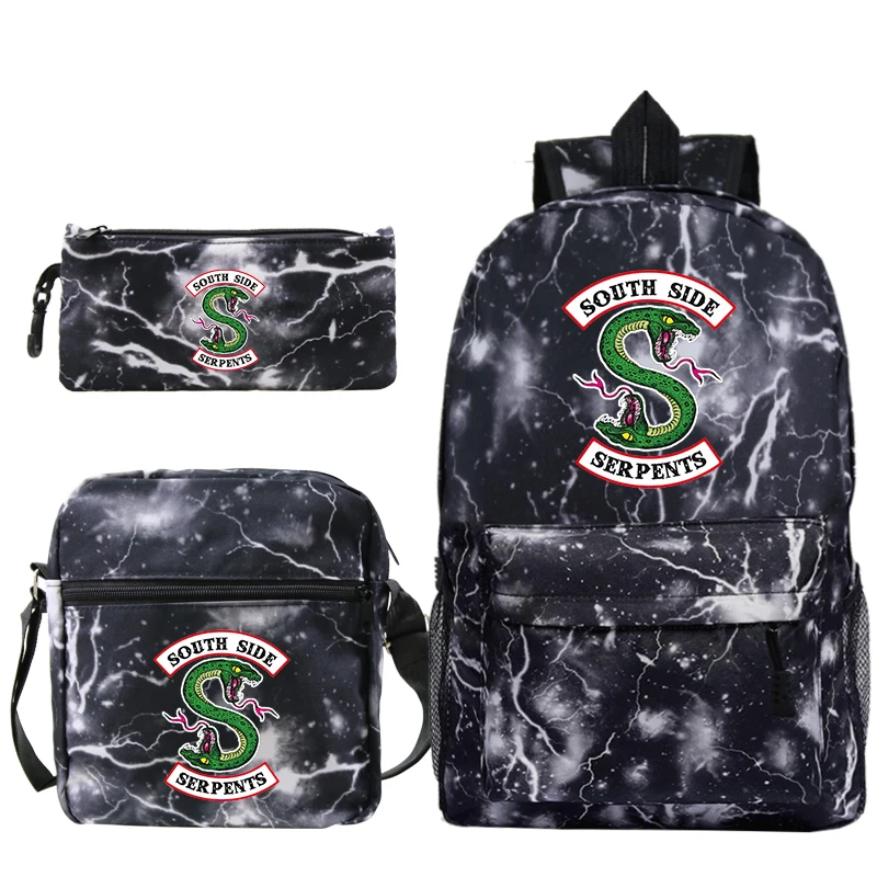 3 шт./компл. ривердейл южная сторона Serpents рюкзак Детская школьная сумка книжная сумка пенал для ноутбука рюкзаки Повседневная дорожная сумка - Цвет: 4