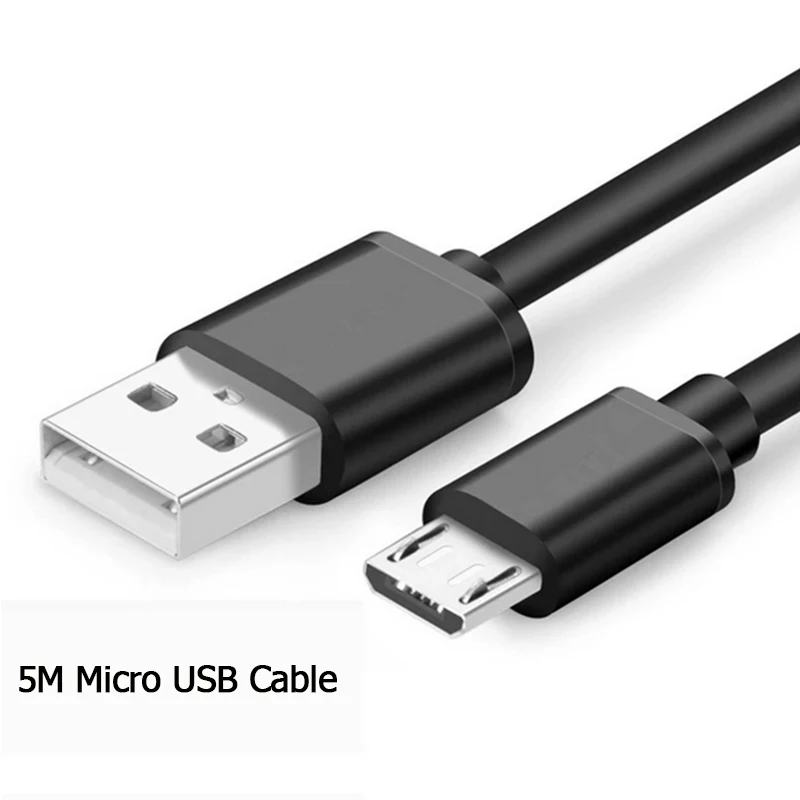 Matein 5 м Micro USB кабель для samsung S4 S5 S4mini кабель передачи данных для быстрой зарядки для xiaomi черный USB кабель 5 м кабель для мобильного телефона