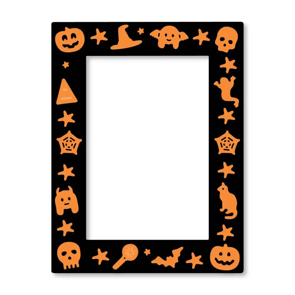 

Halloween element Frame 109*83mm Metal Cutting Dies Scrapbooking for Card making DIY Embossing stencil Cut Craft Die 2019