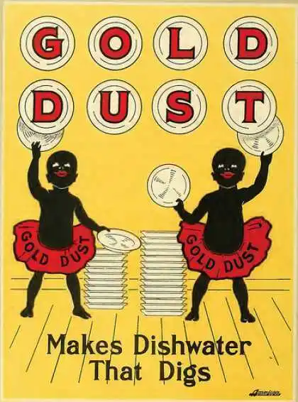 Золотая пыль старый рекламный большой металлический жестяной знак плакат