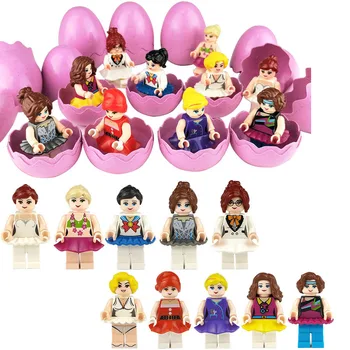 

Eggs Girl Bricks 10pcs/set Mini Action Figures Assembling Building Blocks Doll DIY Toy For Kids Girls Friends