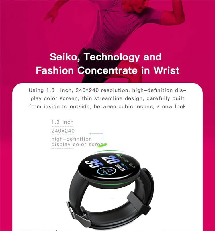 Bluetooth Smart Watch Men Blood Pressure Round Smartwatch Women Watch Waterproof Sport Tracker WhatsApp For Android Ios