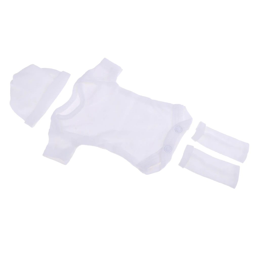 Adorable Short Sleeve Rompers With Accessories For 26-28cm Baby Dolls DIY Dress-up