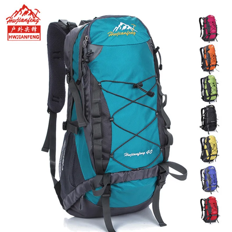 40L Waterproof Camping Hiking Bag Men Women Outdoor Climbing Camping Riding Travel Backpack Tactical Shoulder Bag Sport Rucksack