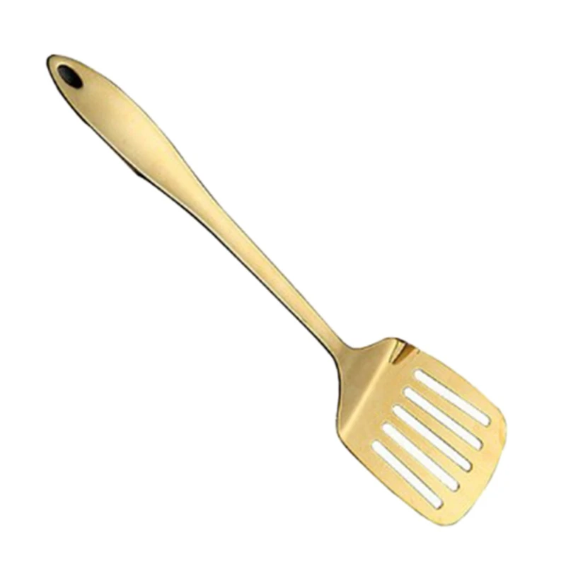 1 шт., золотые титановые инструменты для приготовления пищи из нержавеющей стали, ложка-Лопатка, кухонная посуда, кухонные инструменты, Cocina Utensilios, лопатка, ковш, кухонная утварь