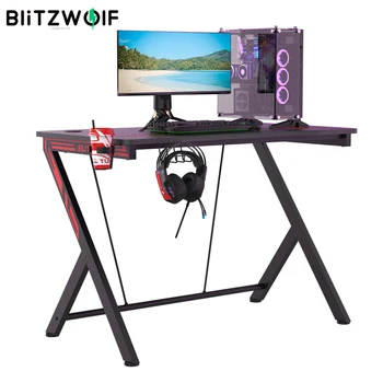

BlitzWolf BW-GD1 Ergonomic Gaming Desk Computer Table PC Desk Gamer Tables Workstation with Cup Holder Headset Hook Holder