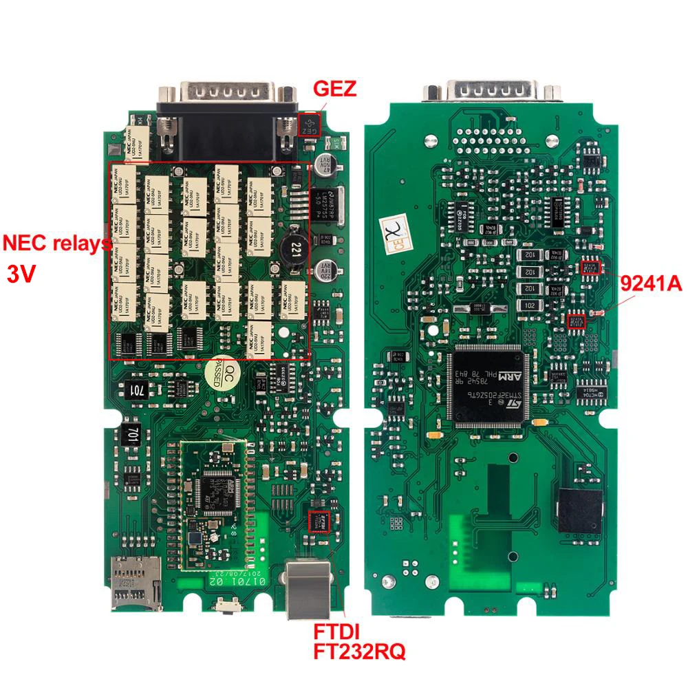 Диагностический сканер Multidiag Pro + vci 2016 R0/2017 R1 с одной зеленой платой PCB OBDII|auto