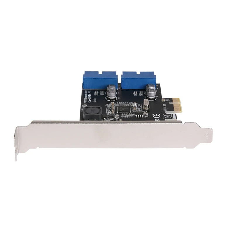 2 шт Pci-E Плата расширения адаптер внешний 2 порта Usb 3,0 концентратор внутренний 19Pin разъем Pci-E карта 4Pin Ide разъем питания, 12x6,9