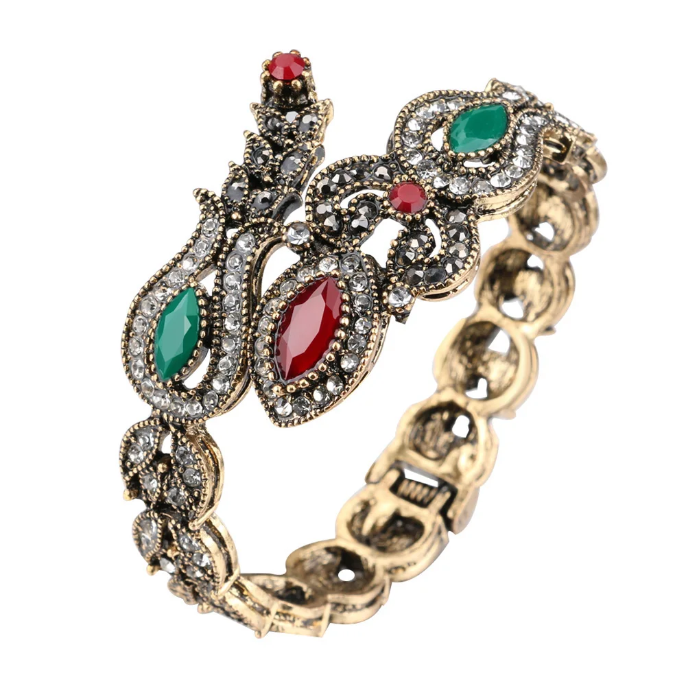 Kinel богемная Подвеска со стразами в виде цветка браслет античные золотые браслеты для женщин винтажные Свадебные ювелирные изделия оптом