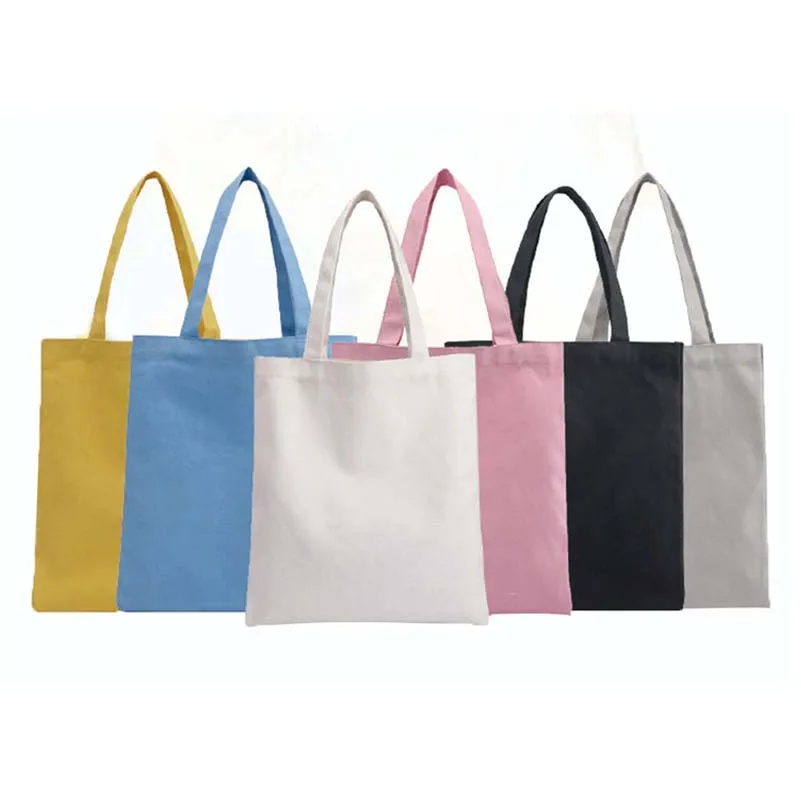 

Canvas Shopping Bag Women Tote Bags Reusable Eco Friendly Home Large Capacity Simple Solid Color Folding Canvas Handbag