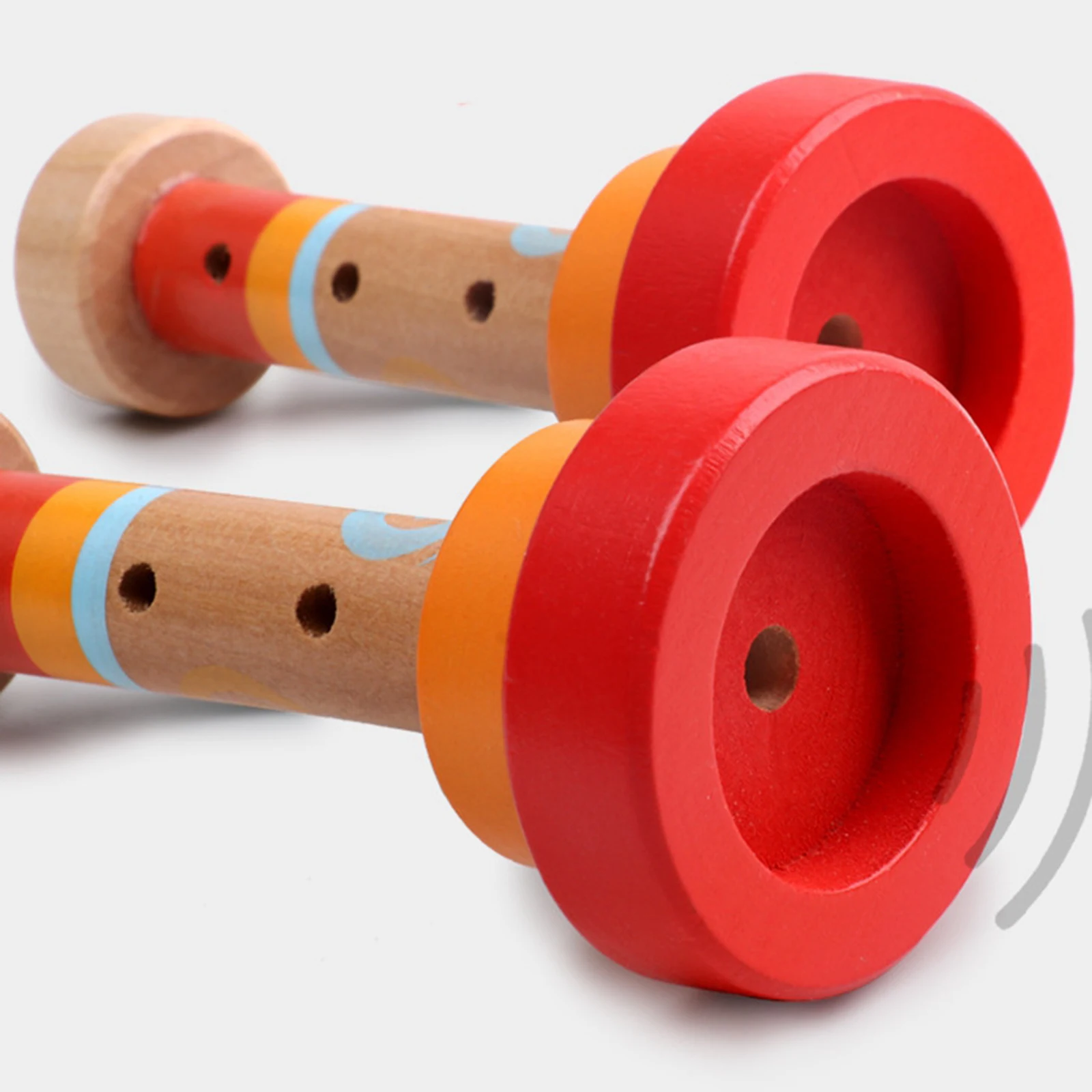 Wood Trumpet Flugelhorn Horn Preschool Music Art Educational Toys Gift