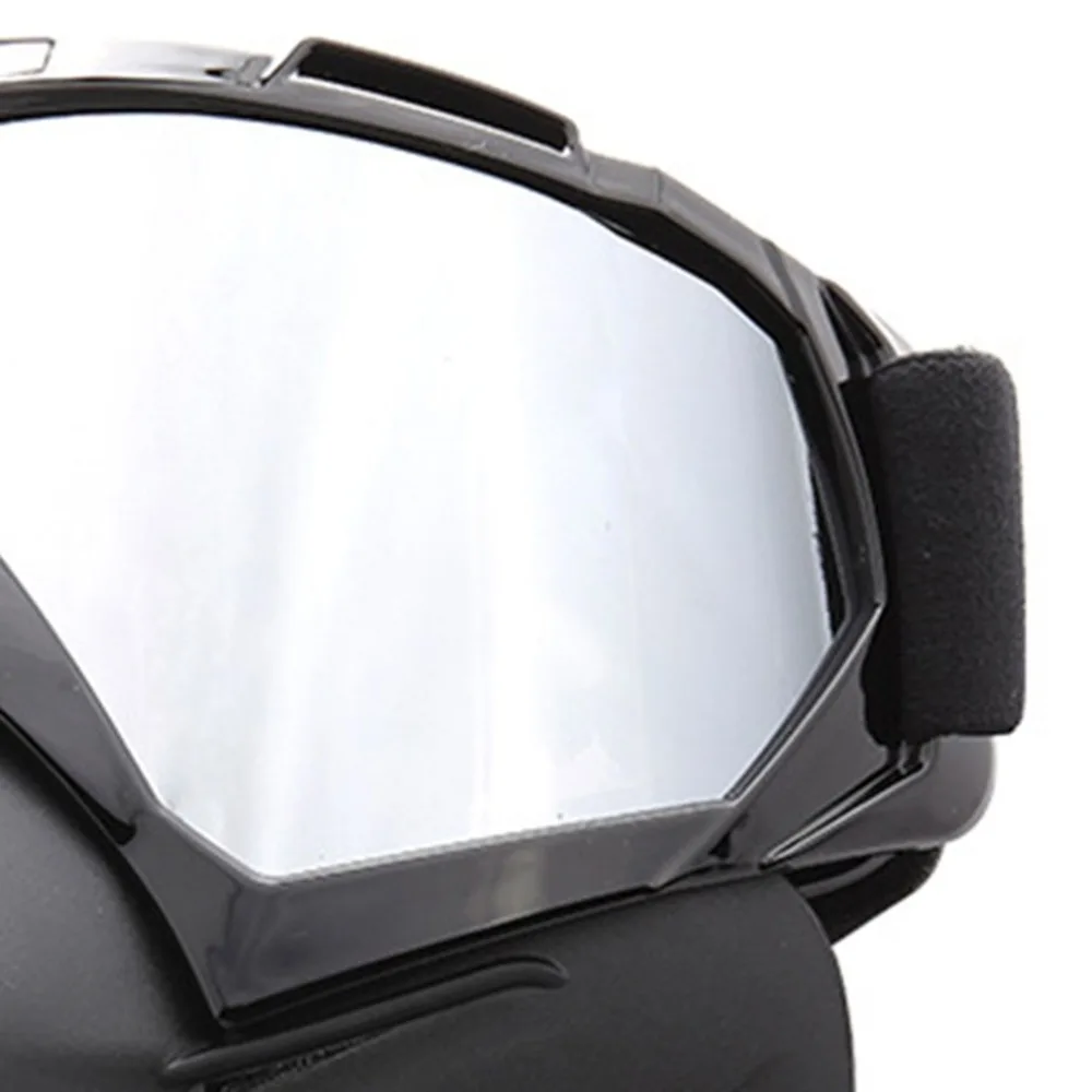 Motorcycle Mask Goggles And Mouth Filter for Motorcycle Helmet Moto Casque Casco Capacete Open Face Detachable Goggle Helmets