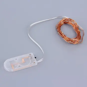 

ICOCO 2m 20 LEDs Button Battery Operated LED Copper Wire String Fairy Lights for Christmas Party BBQ Wedding Holiday