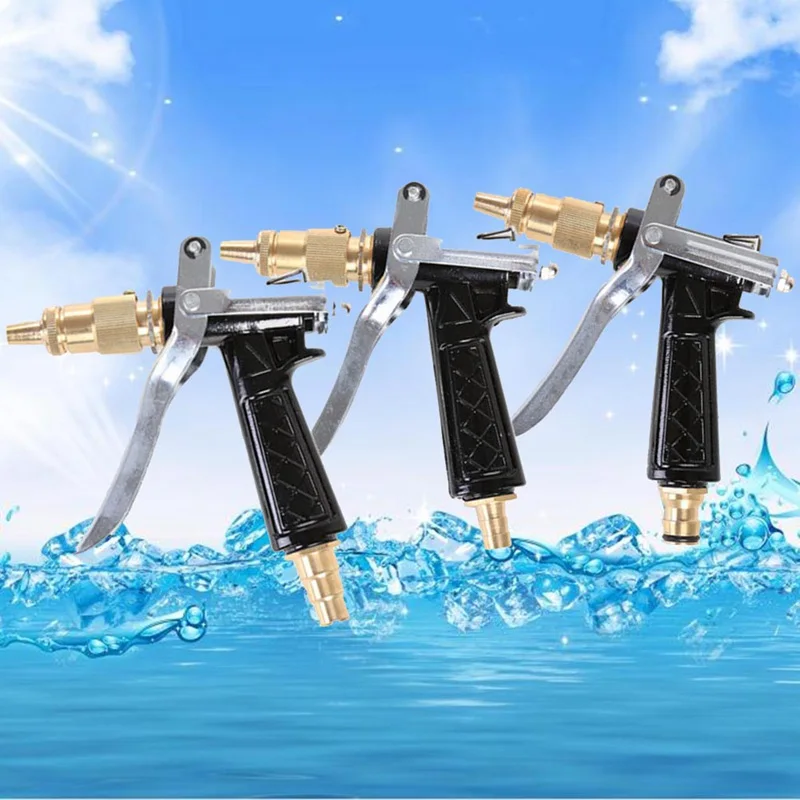 Durable High Давление Многофункциональный пушка мойка для автомобиля пистолету мойки высокого соски-пустышки Медь насадки водяной пистолет инструмент для полива для автомобиля