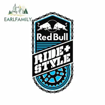 

EARLFAMILY 13cm x 6.8cm for Red of Bull Funny Car Stickers Waterproof Anime Scratch-proof Decals Custom Printing for Vehicle