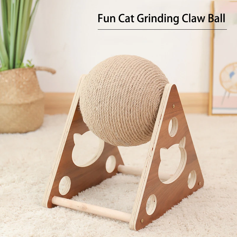 Cat Scratching Ball Toy Wearresistant Sisal Cat Scratcher Ball