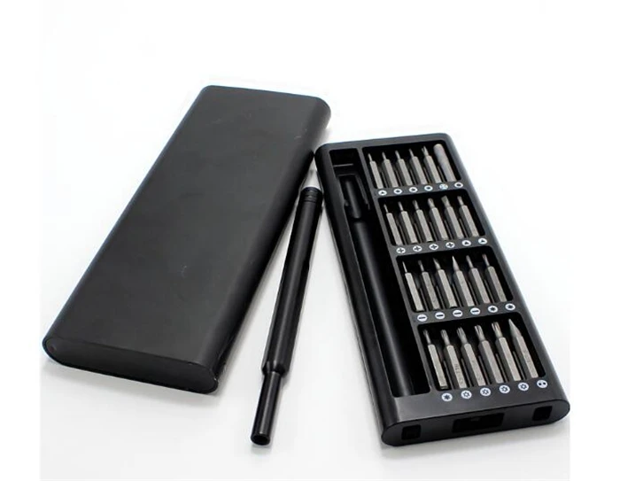 

Lyenn Daily Use Tool Kit 24 in 1 Precision Magnetic Bits Aluminum Box DIY Screw Driver Smart Home Set Phone Repair Tools Kit