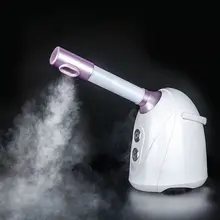 Пароварка для лица, увлажнитель, мелкий распылитель, вращение на 360 градусов, распылительная трубка, горячий холодный пар, увлажняющий, подтягивающий спа-уход за кожей