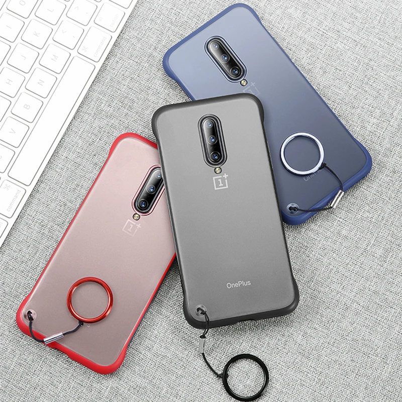 Oneplus 7 Бескаркасный чехол для Pro Чехол жесткий прозрачный 6 One Plus Coque матовый