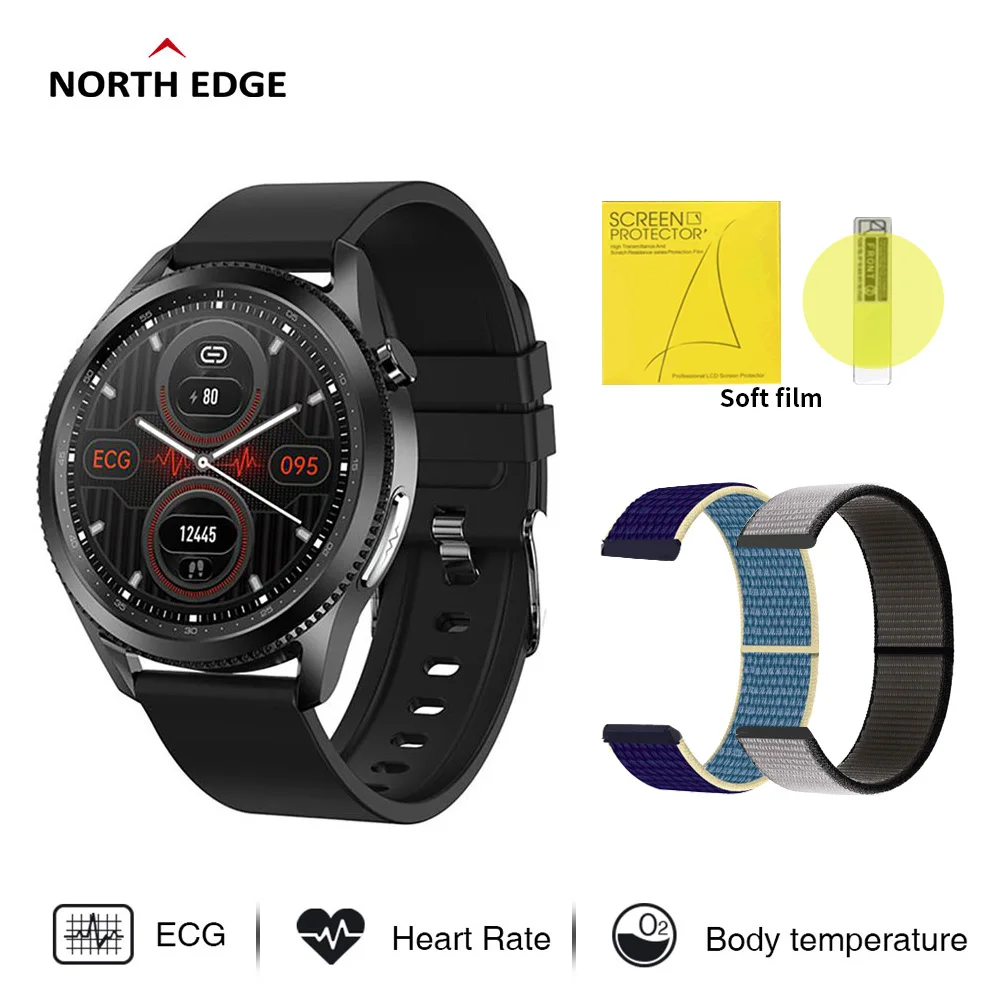 Смарт-часы NORTH EDGE E102 для мужчин и женщин водонепроницаемые IP68 с функцией
