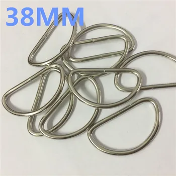

100pcs 38mm Silver Metal D Dee ring buckles garment clothes DIY Needlework Luggage handmade Bag purse manual buttons
