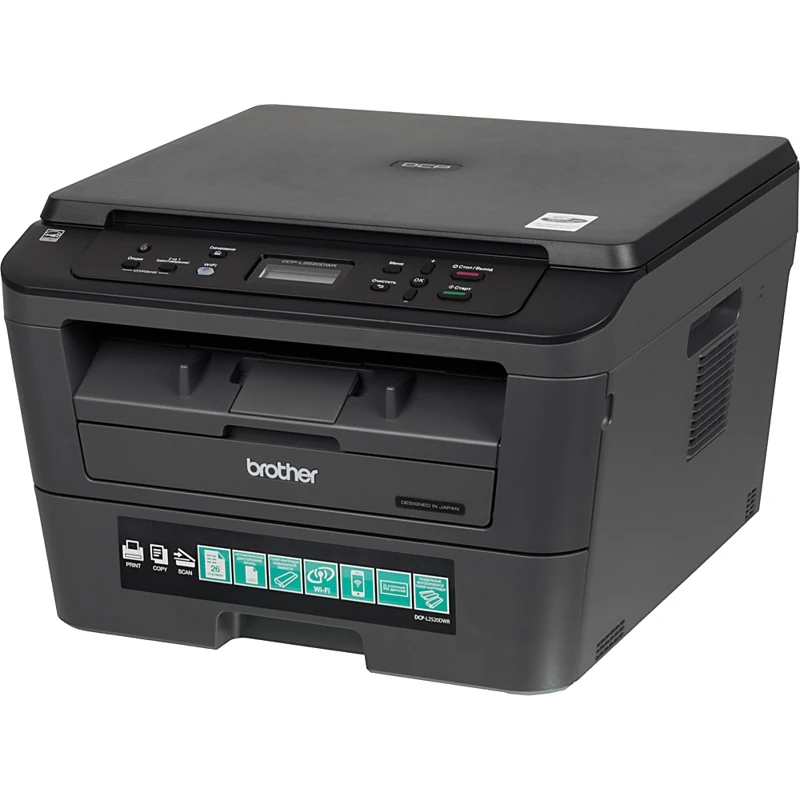 МФУ лазерный BROTHER DCP-L2520DWR, черный