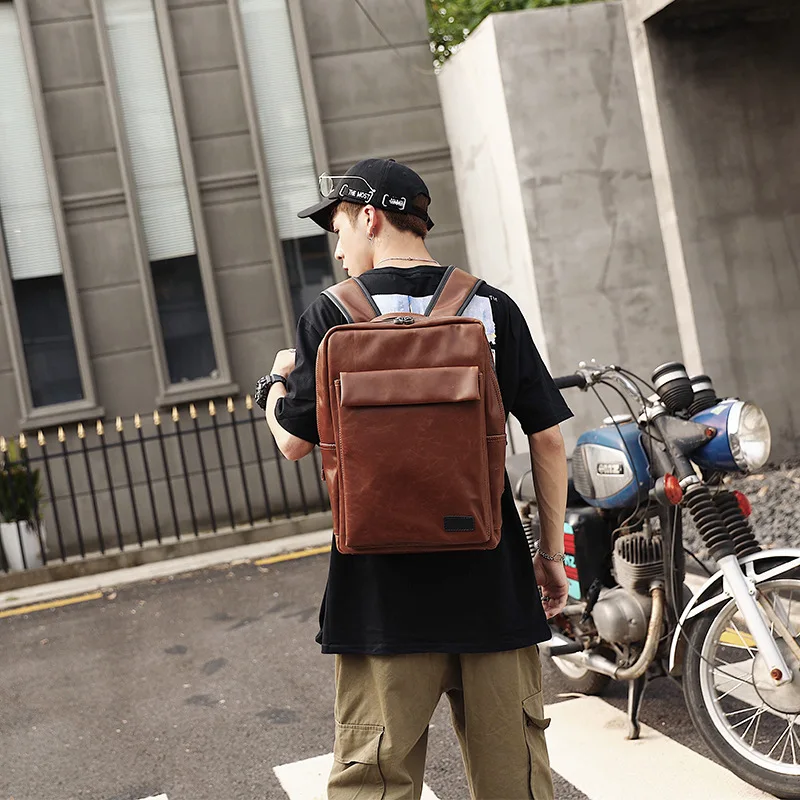 

Small Backpack Multi-Function Shoulder-Bag Men Boy Mini Fashion men Pu Purse