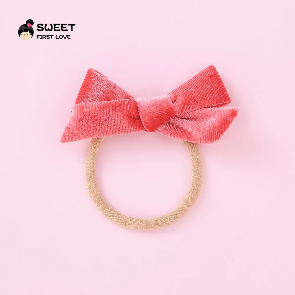 23 headbands 1 шт. милые бархатные повязки на голову или заколки для волос для маленьких девочек, милые банты, нейлоновая повязка на голову, шпильки для волос, мягкие эластичные аксессуары для волос - Цвет: 23 headbands