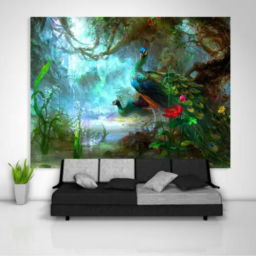 

Peacock Animal Tapestry Art Sofa Table Bed Cover