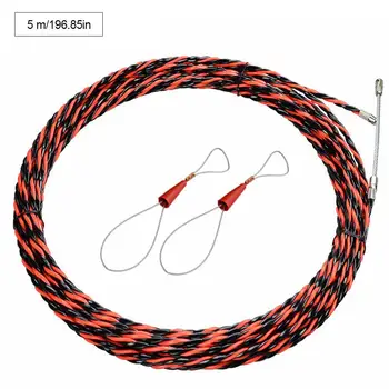 

5/30M 5mm Guide Device Fiberglass Electric Cable Push Pullers Duct Snake Rodder Fish Tape Wire +2 Pcs Cable Tensioner