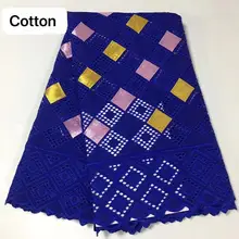 Швейцарские кружева ткань из Дубая Африканское сухое кружево ткань нигерийское кружево ткань хлопок кружева высокое качество 5 ярдов