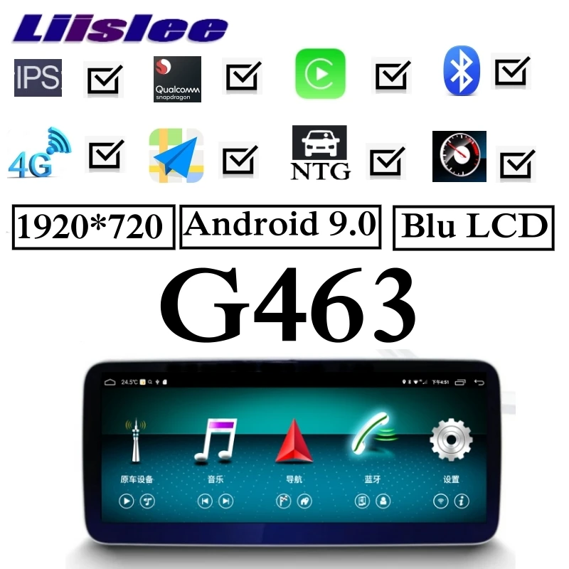 Liandlee автомобильный мультимедийный плеер NAVI CarPlay для Mercedes Benz MB G Class G63 G350 G500 W463 2012 ~