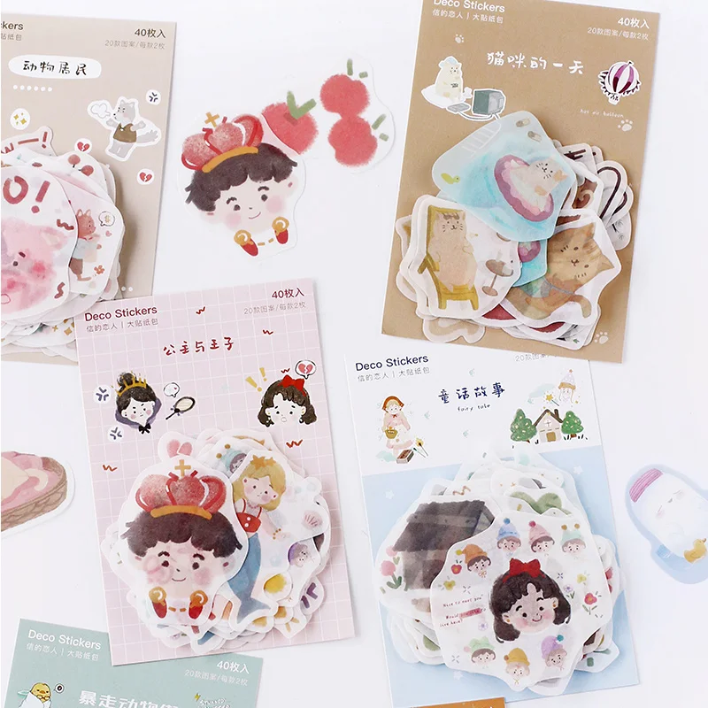 

6 bags/LOT fairy Tales series Creative decoration DIY paper washi stickers