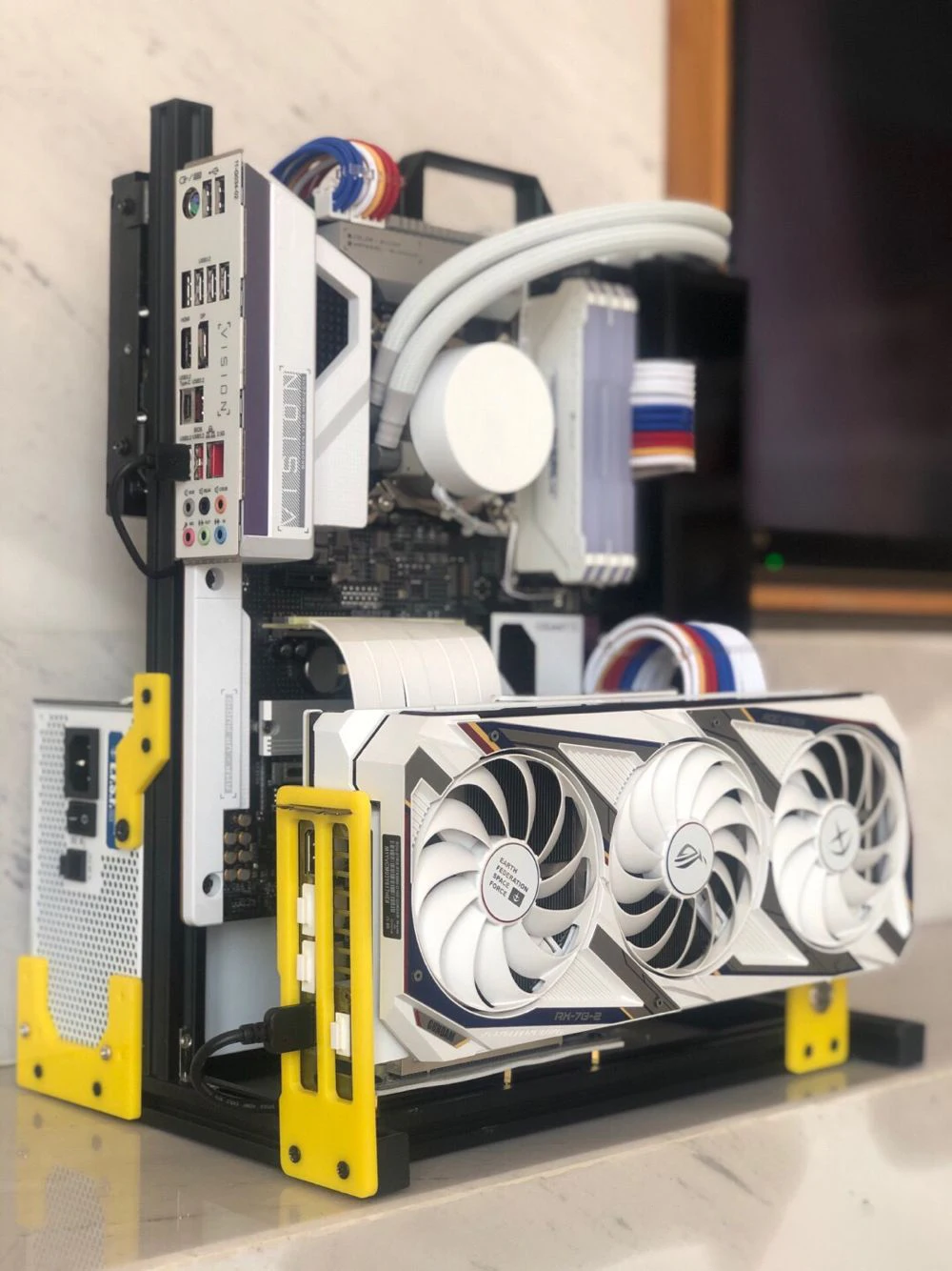 ATX satx MATX ITX ПК тестовый Стенд Ручка переносной компьютер водяное охлаждение