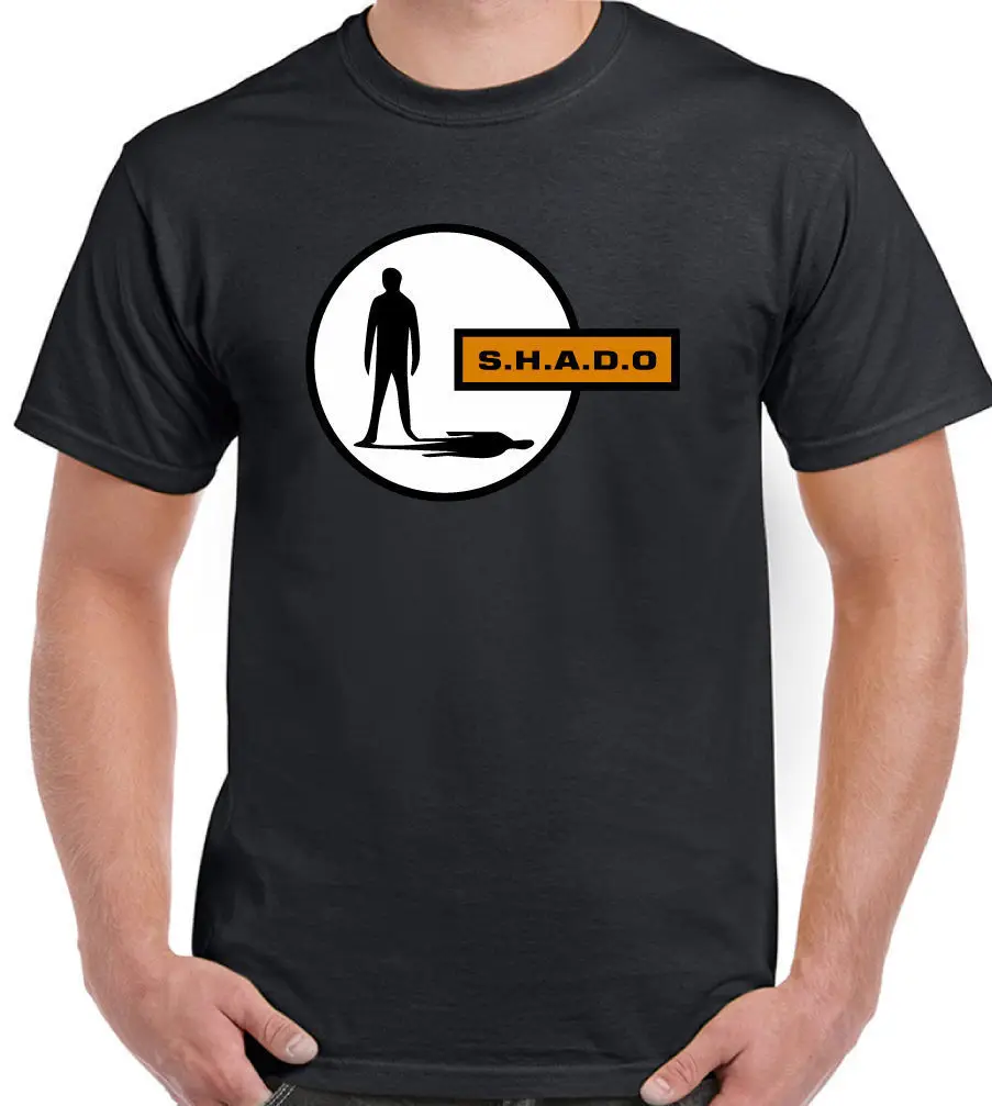 Shado Mens Retro T Shirt Ufo Sci Fi Gerry Anderson Tv Show 3D Men Hot Cheap Short Sleeve Male |
