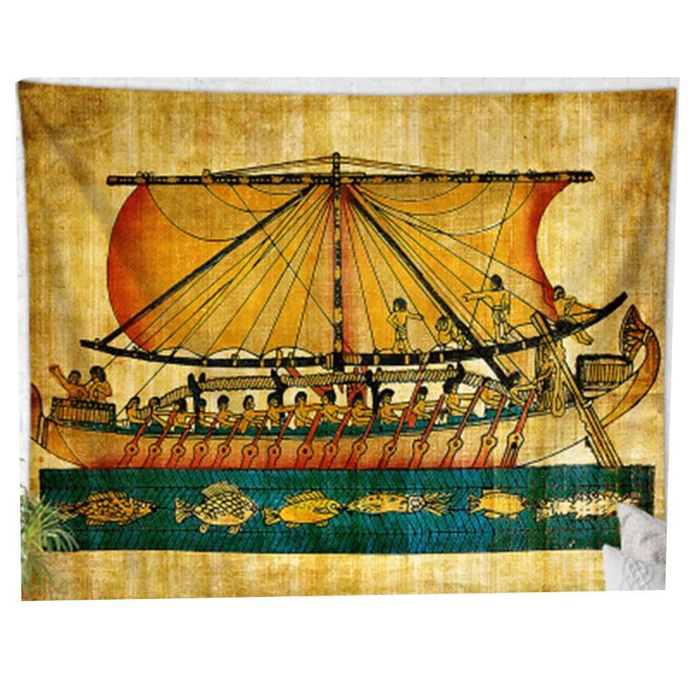 Древняя египетская серия гобелен фон навесной пляж полотенце одеяло домашний декор LBShipping - Цвет: Buff