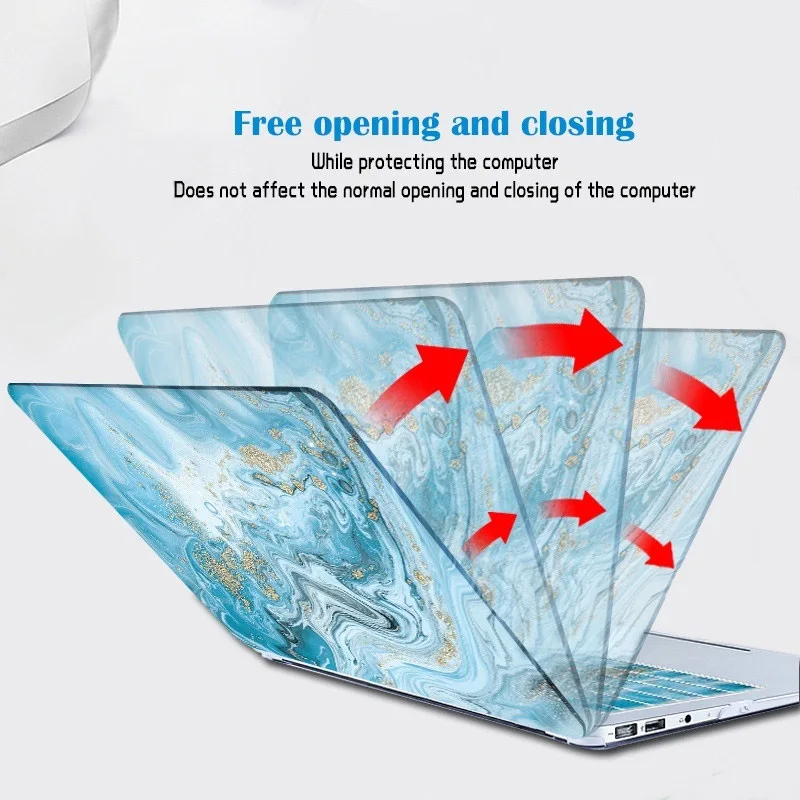 Защитный чехол для Apple MacBook Pro Air Retina 11 12 13 15 Mac Book 4 3 6 дюймов мраморный ноутбука