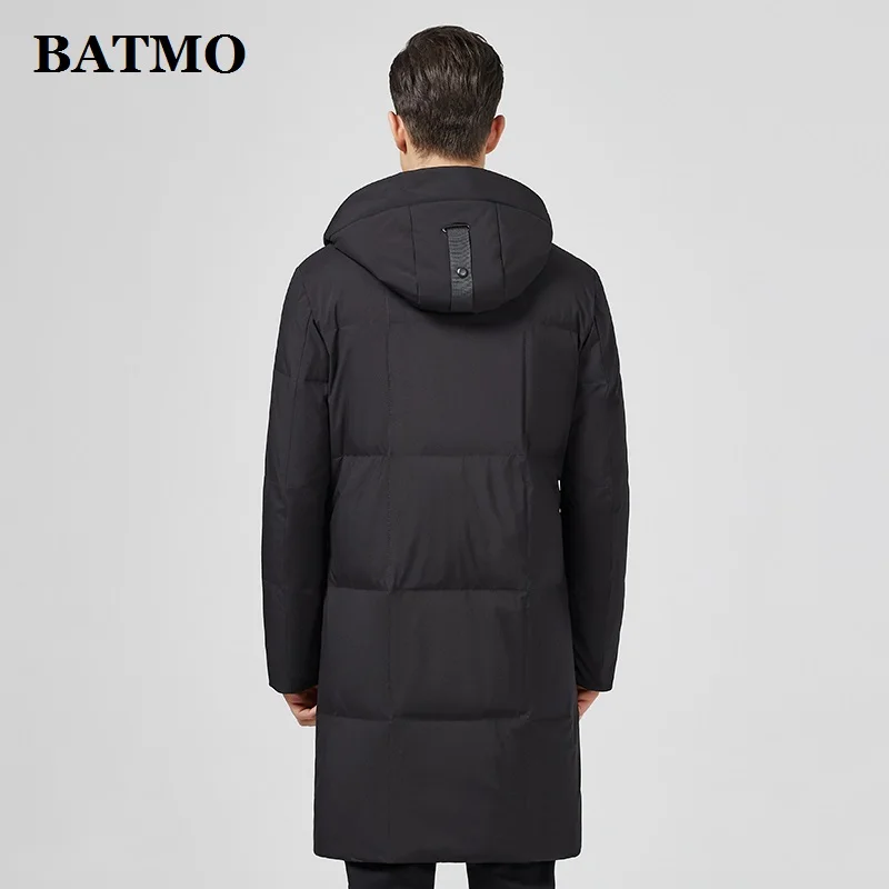 BATMO зима 90% белый утиный пух с капюшоном куртки мужские, мужские зимние куртки с капюшоном, теплое пальто, большие размеры 812