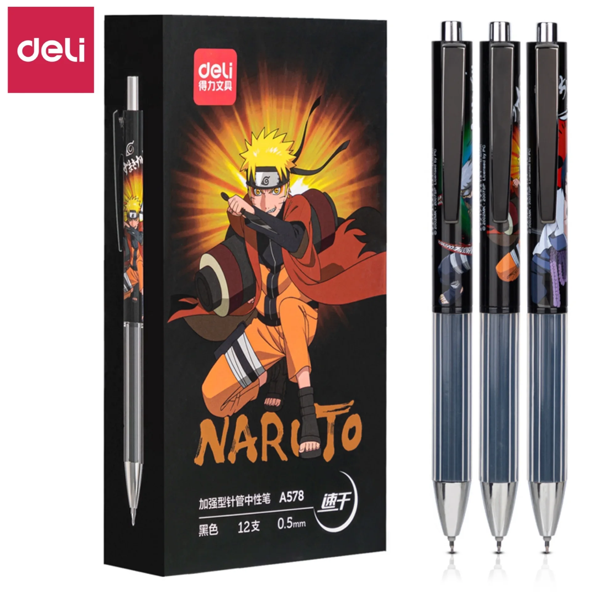 Deli ручка 2 шт. Kawaii Naruto гелевые ручки для школы офисные аксессуары милые японские