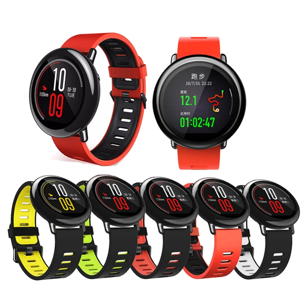 Ремешок силиконовый для Xiaomi Huami Amazfit Bip BIT PACE stratos 2 2S спортивный сменный Браслет