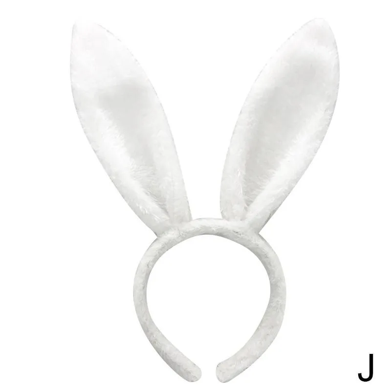 white hair clips Cute Easter Adult Kids Cute Rabbit Ear Headband Prop Plush Hairband Dress Costume Bunny Ear Hairband Party Decorations For Home vintage hair clips