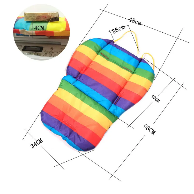 Двухсторонняя Радужная Водонепроницаемая детская коляска красочные сиденья матрасы аксессуары коляски мягкие коляски Подушка сиденья