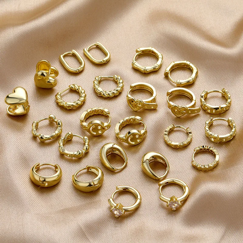 Lindoli 2020 new high-end niche O-ring ladies earrings simple temperament small ear buckle gift party | Украшения и аксессуары