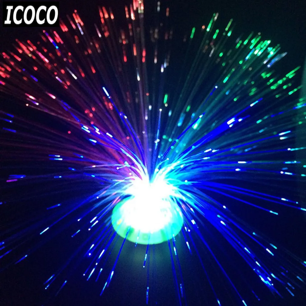 ICOCO романтическая цветная светодиодная волоконно оптическая Ночная