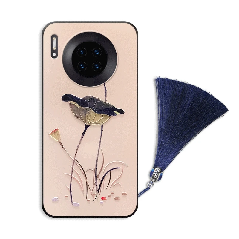 Для huawei Коврики 30 Pro 5G 20 20X P30 P20 Lite Nova 3e 4e 5 5i 5T Honor 20 20s 20i V20 9X Чехол рисунок кремния с кисточками в мягкой обложке - Цвет: Lotus