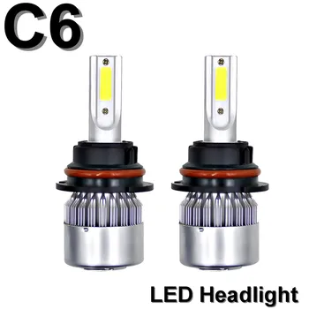 

2x C6 LED H7 H4 H11 COB Headlight White Car Head Light Led Bulbs Hi/Lo H1 H3 HB1 Car Headlight Bulbs 6000K LED Fog Lamp LF-003