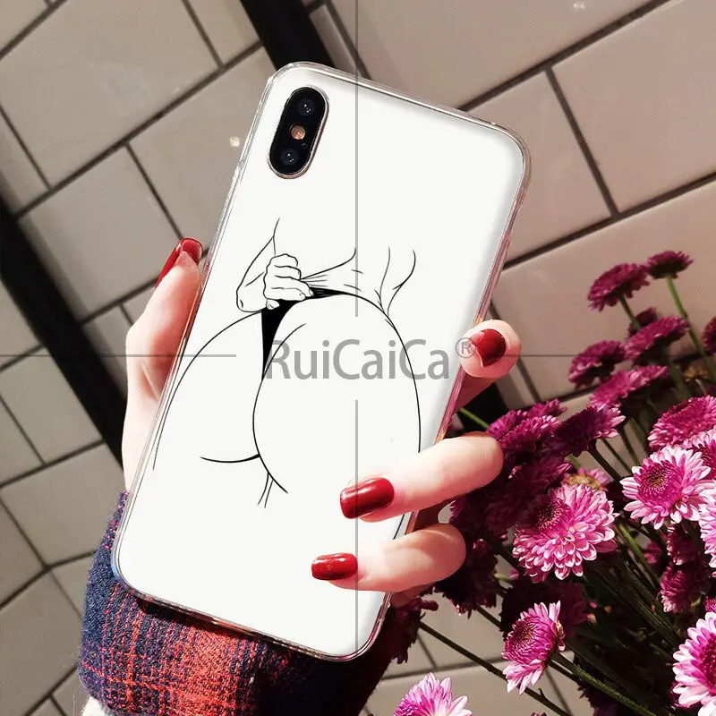 Ruicaica/пикантные соблазнительные женские стринги с рисунком линии, новинка, чехол для телефона iPhone 6S 6plus 7 7plus 8 8Plus X Xs MAX 5 5S XR